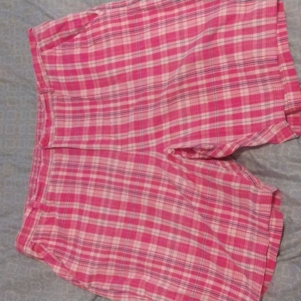 Basic edition pink plaid shorts. Size 20.